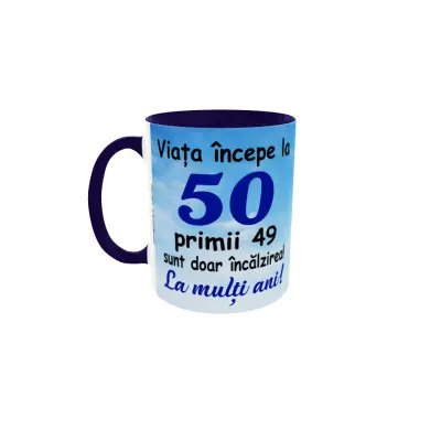 Viata incepe la 50, cana ceramica, 330ml, cgs1820